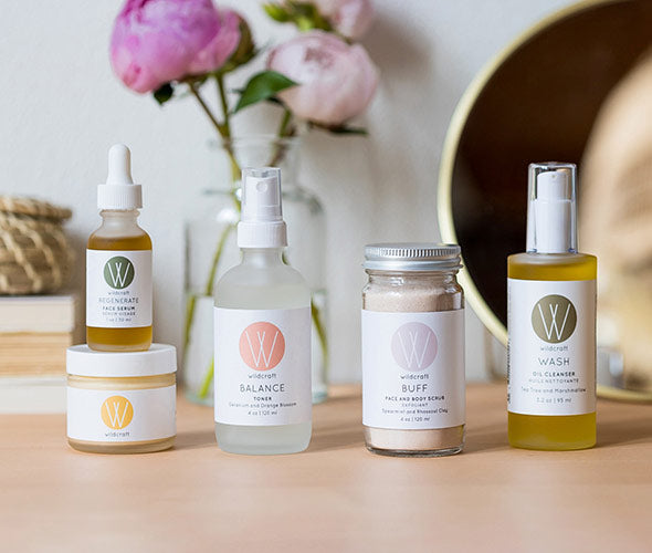 Dry Skincare Set products in a lifestyle setting.