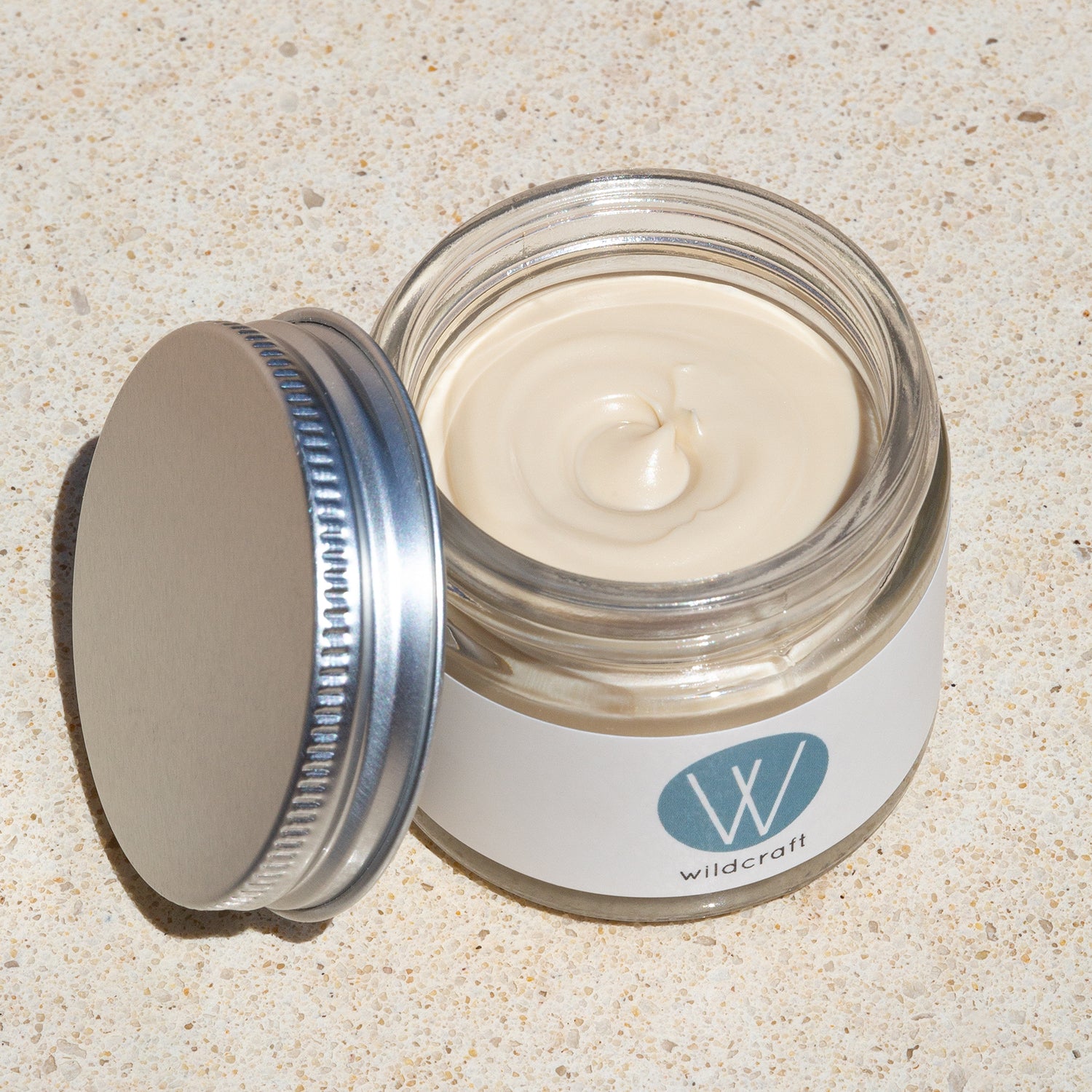 Open jar of deodorant